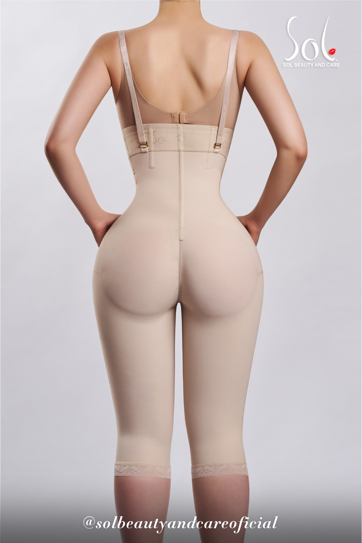 Faja Sirena Invisible Costillera con Cierre a la Rodilla