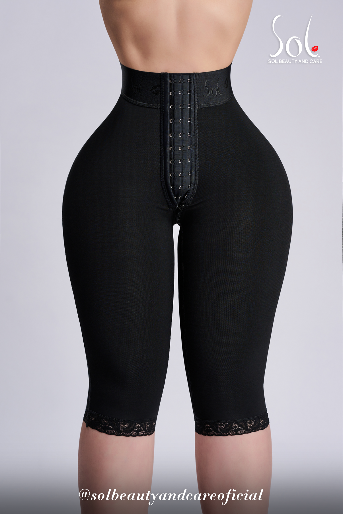 Short Reloj de Arena Talle Alto a la Rodilla