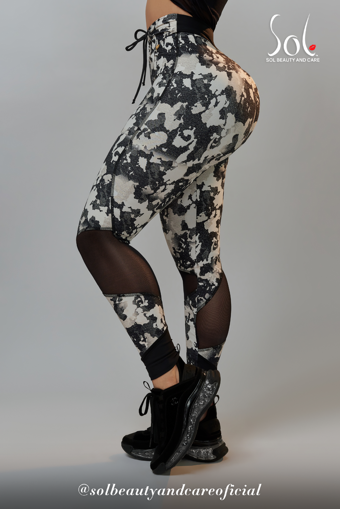 Set Anticelulítico (Camouflage) Blanco/Negro