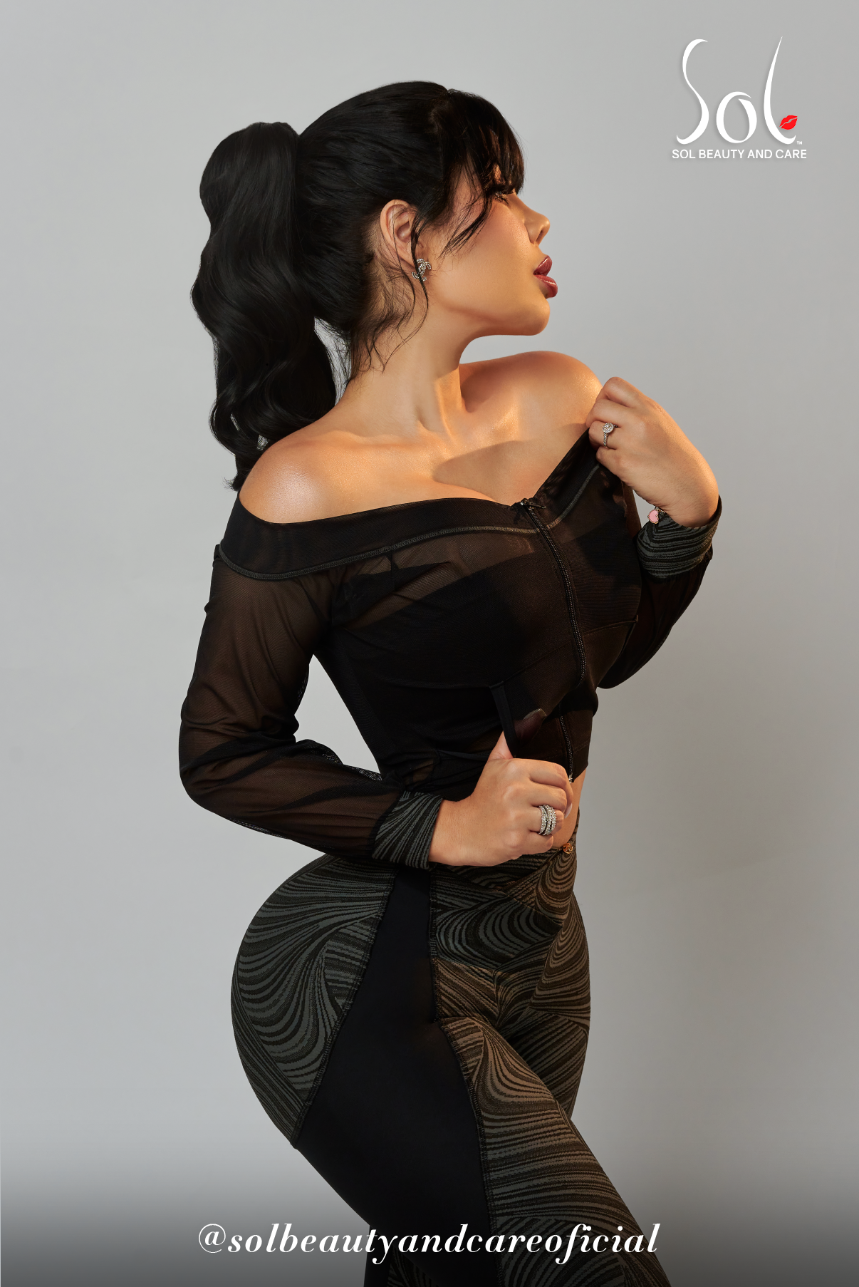 Set Anticelulítico (Relieve) - Negro/Gris