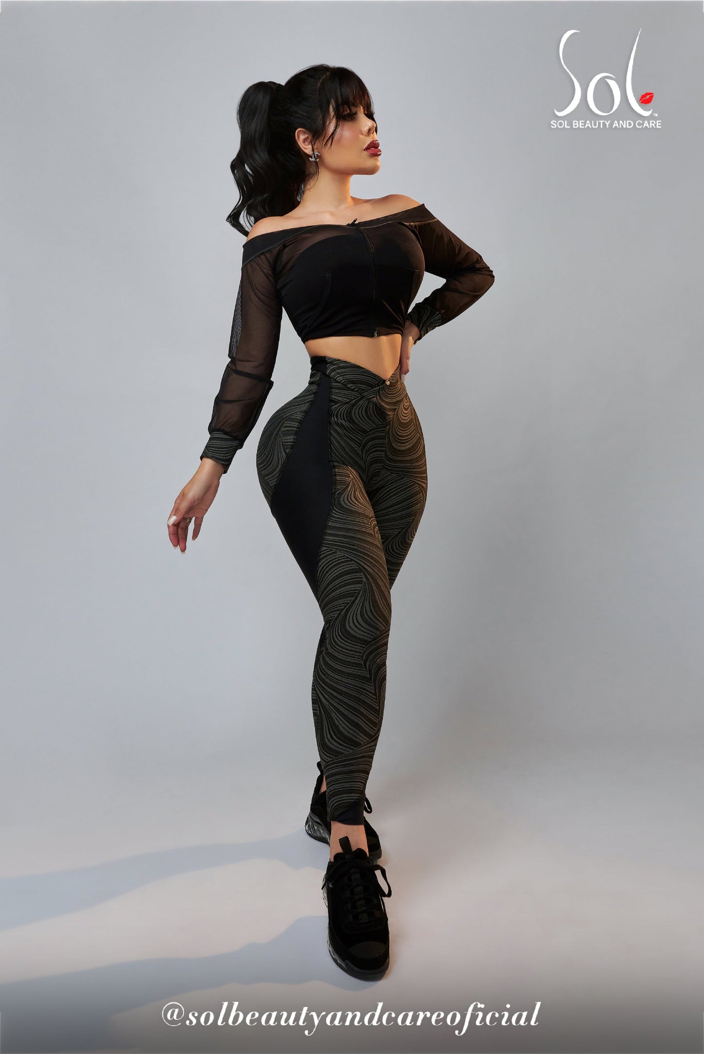 Set Anticelulítico (Relieve) - Negro/Gris