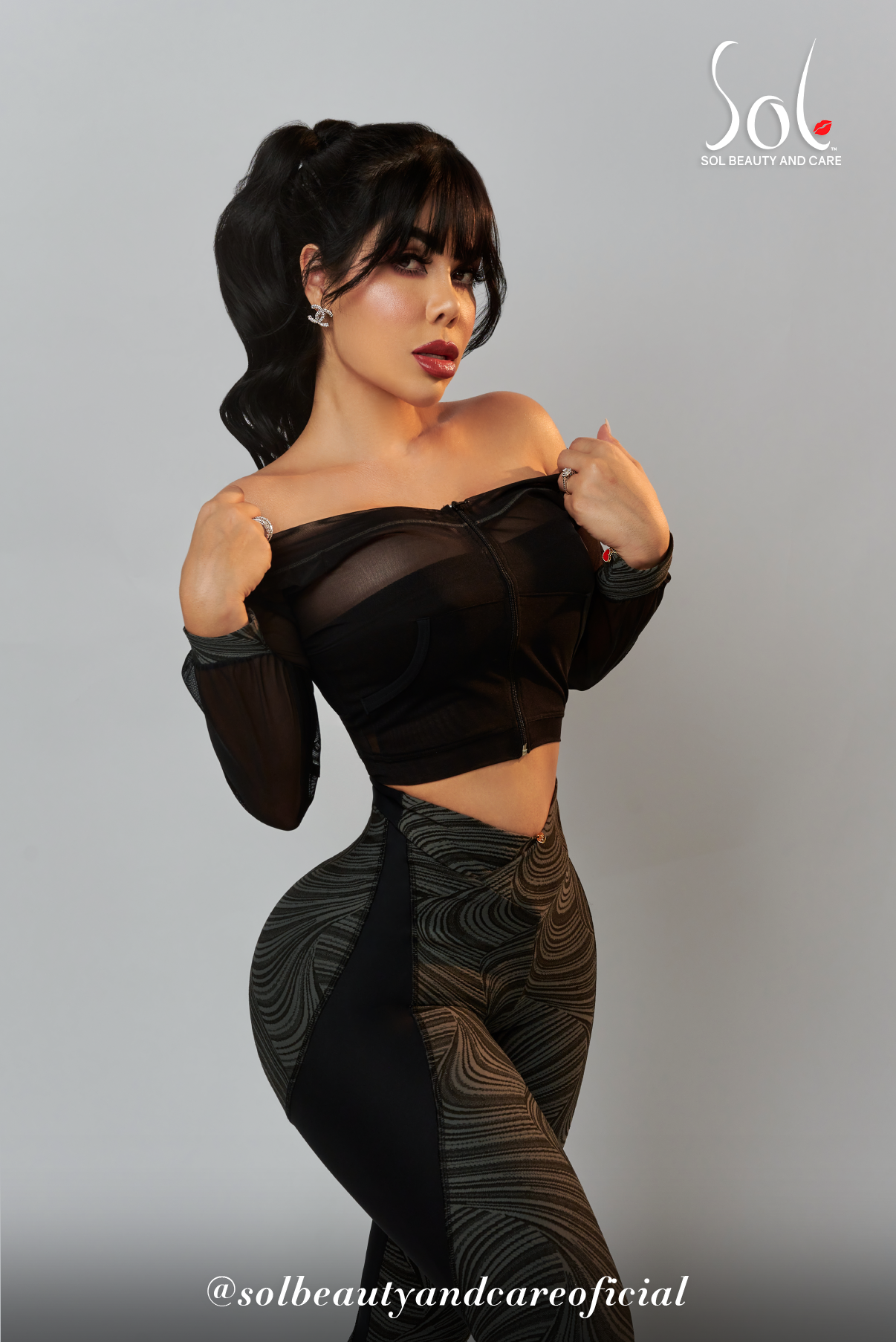 Set Anticelulítico (Relieve) - Negro/Gris