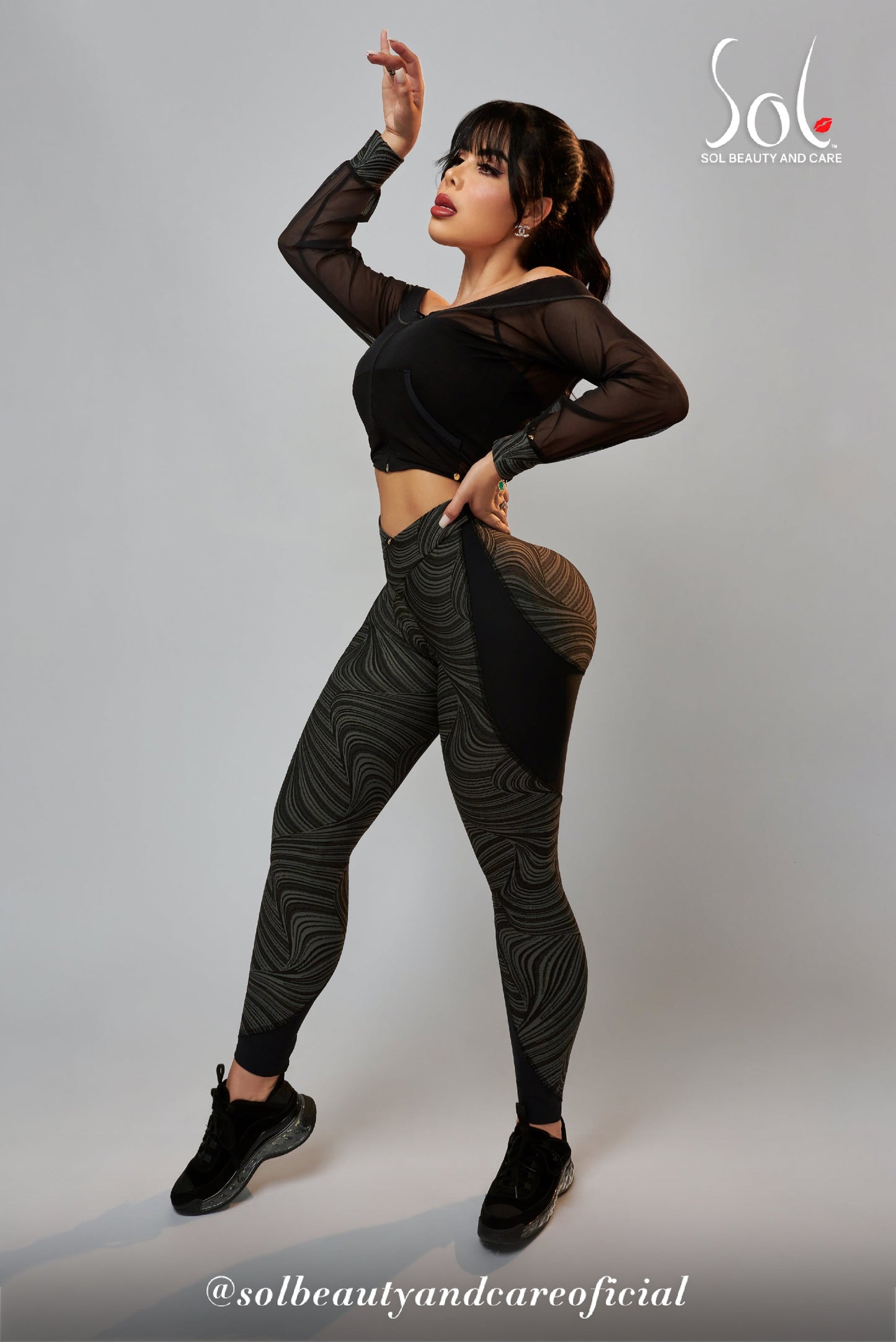 Set Anticelulítico (Relieve) - Negro/Gris