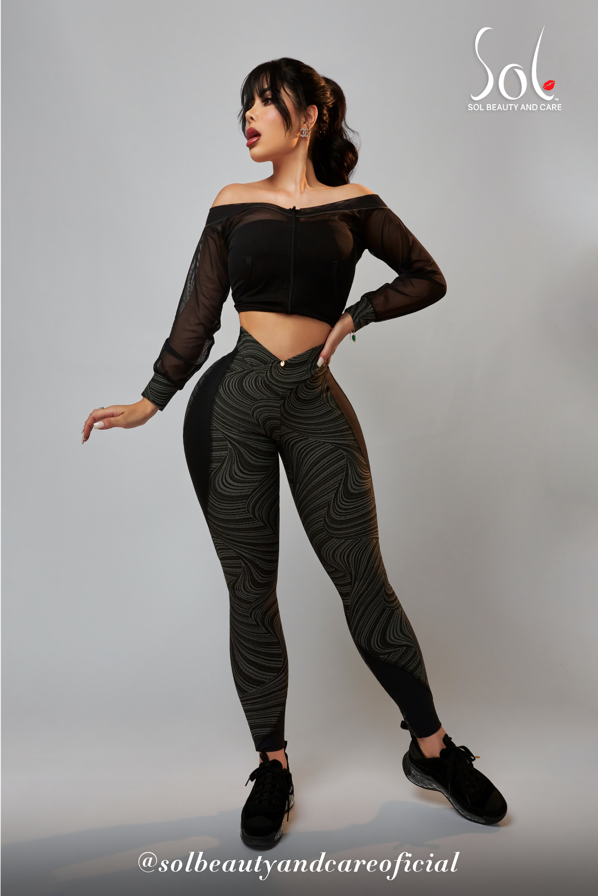 Set Anticelulítico (Relieve) - Negro/Gris