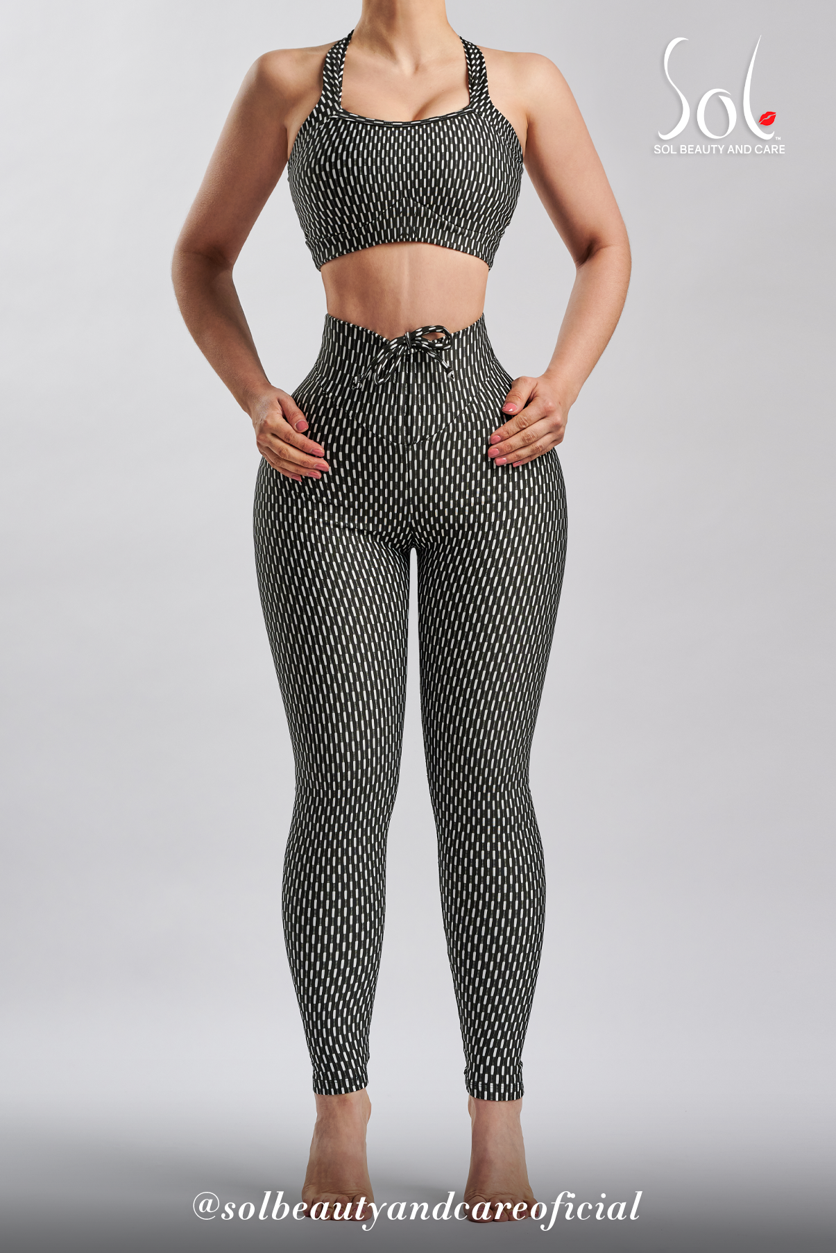 Set Anticelulítico con Scrunch Milán - Negro/Blanco