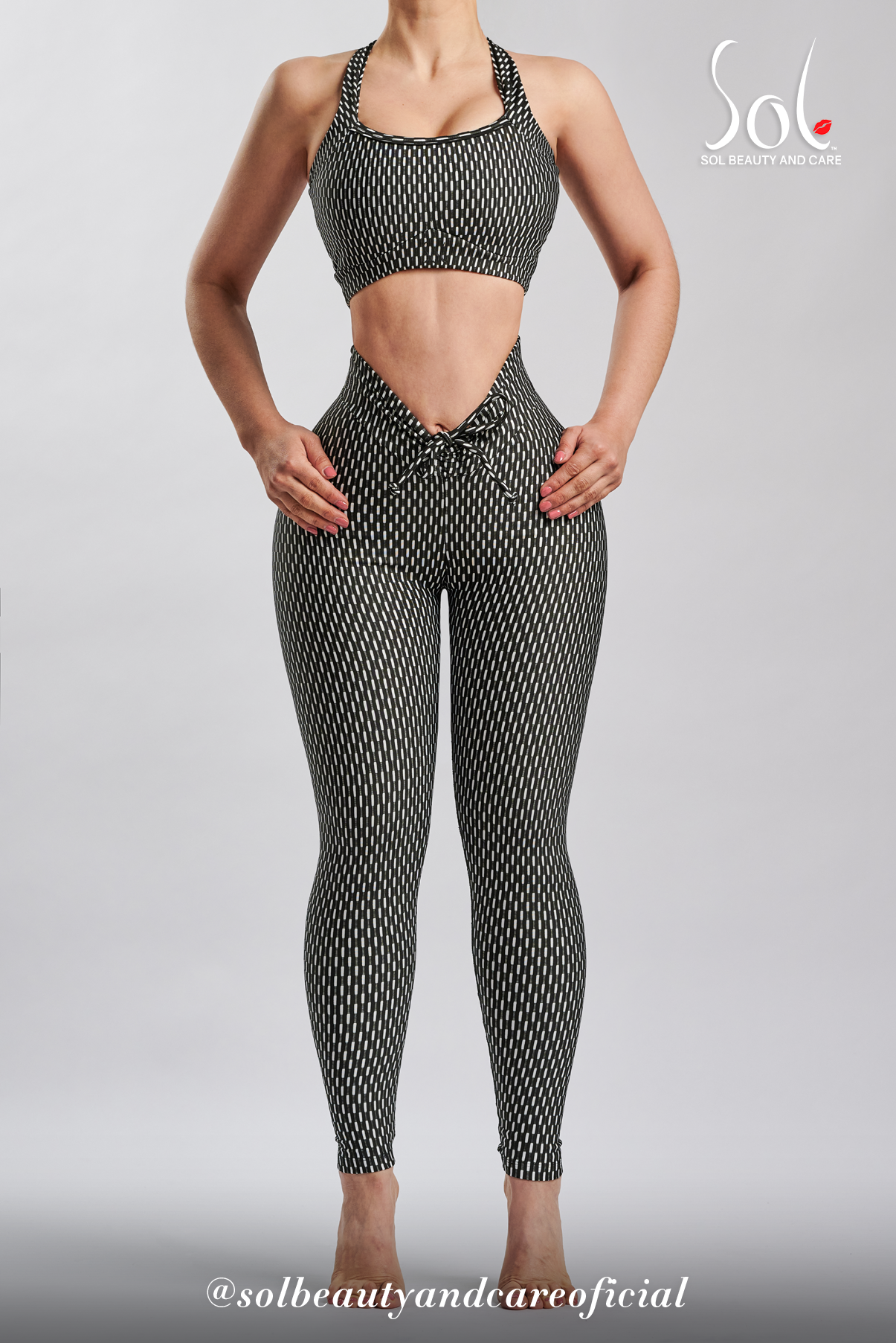 Set Anticelulítico con Scrunch Milán - Negro/Blanco