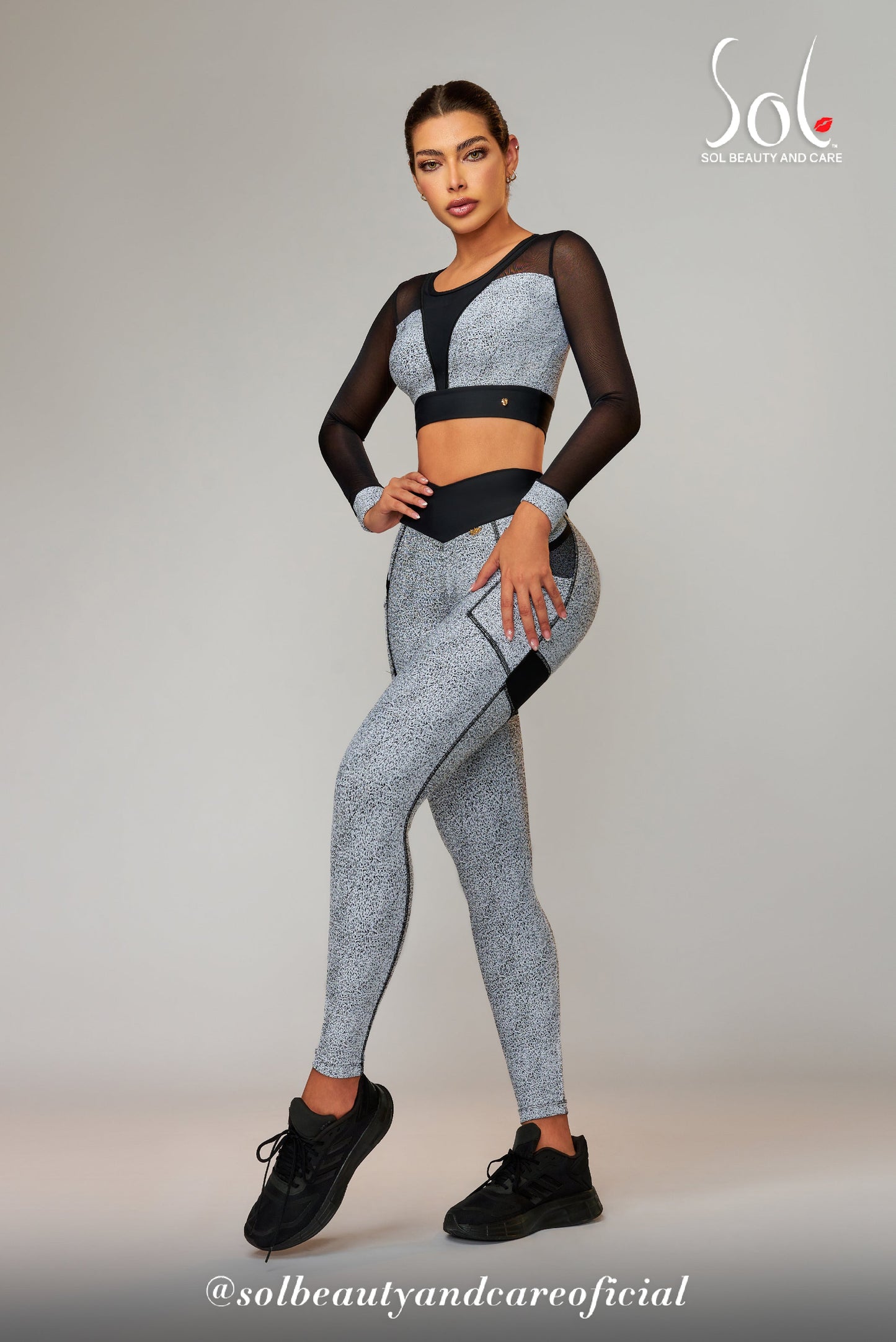 Set Anticelulítico Energy (Minimalistic) - Blanco/Negro