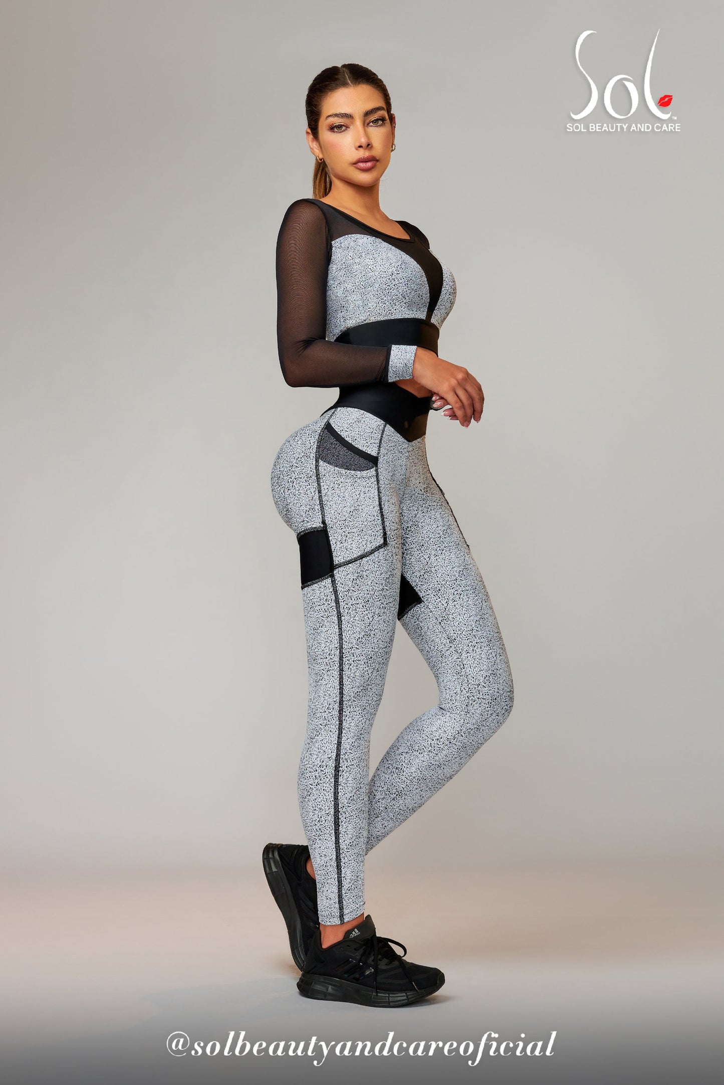 Set Anticelulítico Energy (Minimalistic) - Blanco/Negro