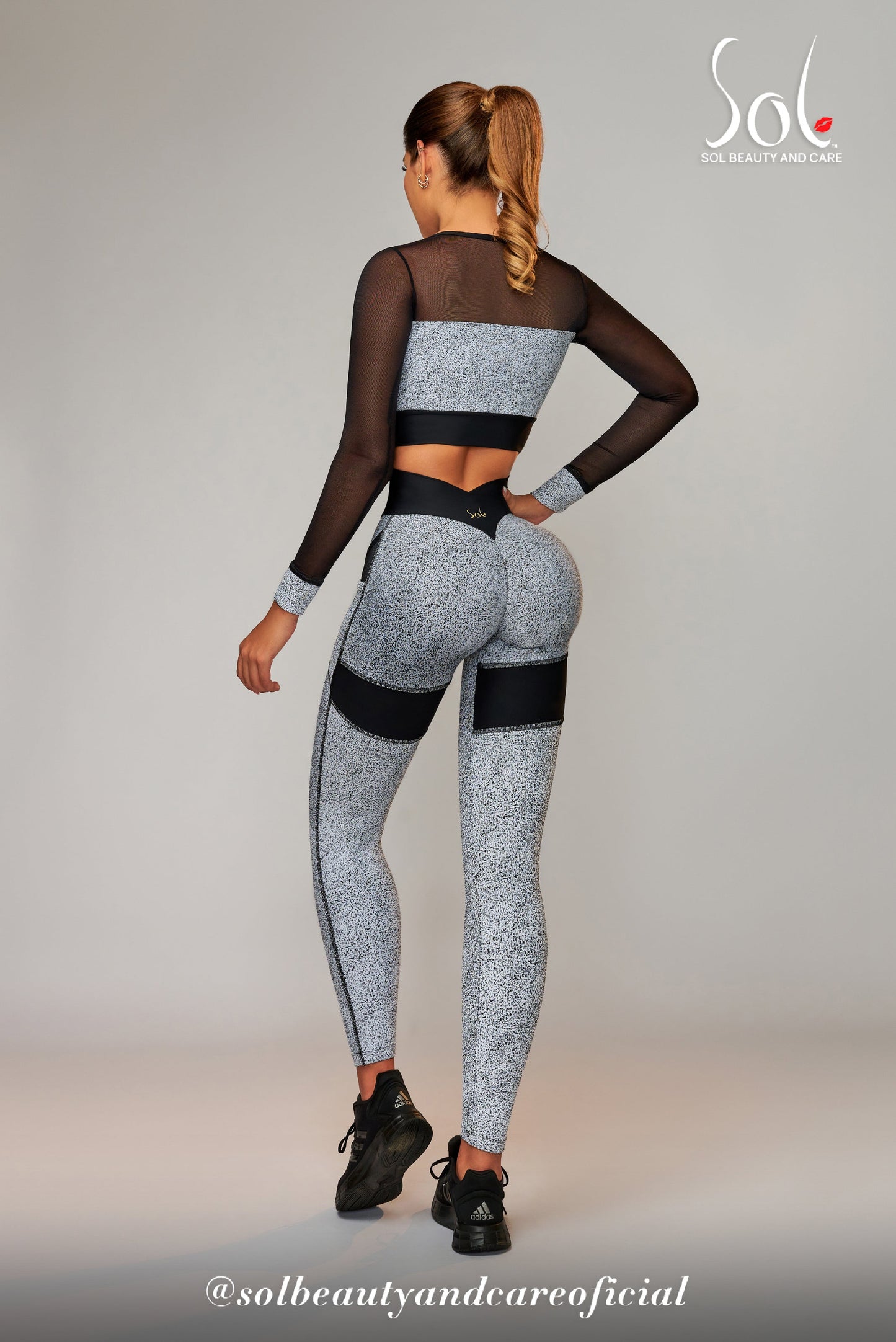 Set Anticelulítico Energy (Minimalistic) - Blanco/Negro