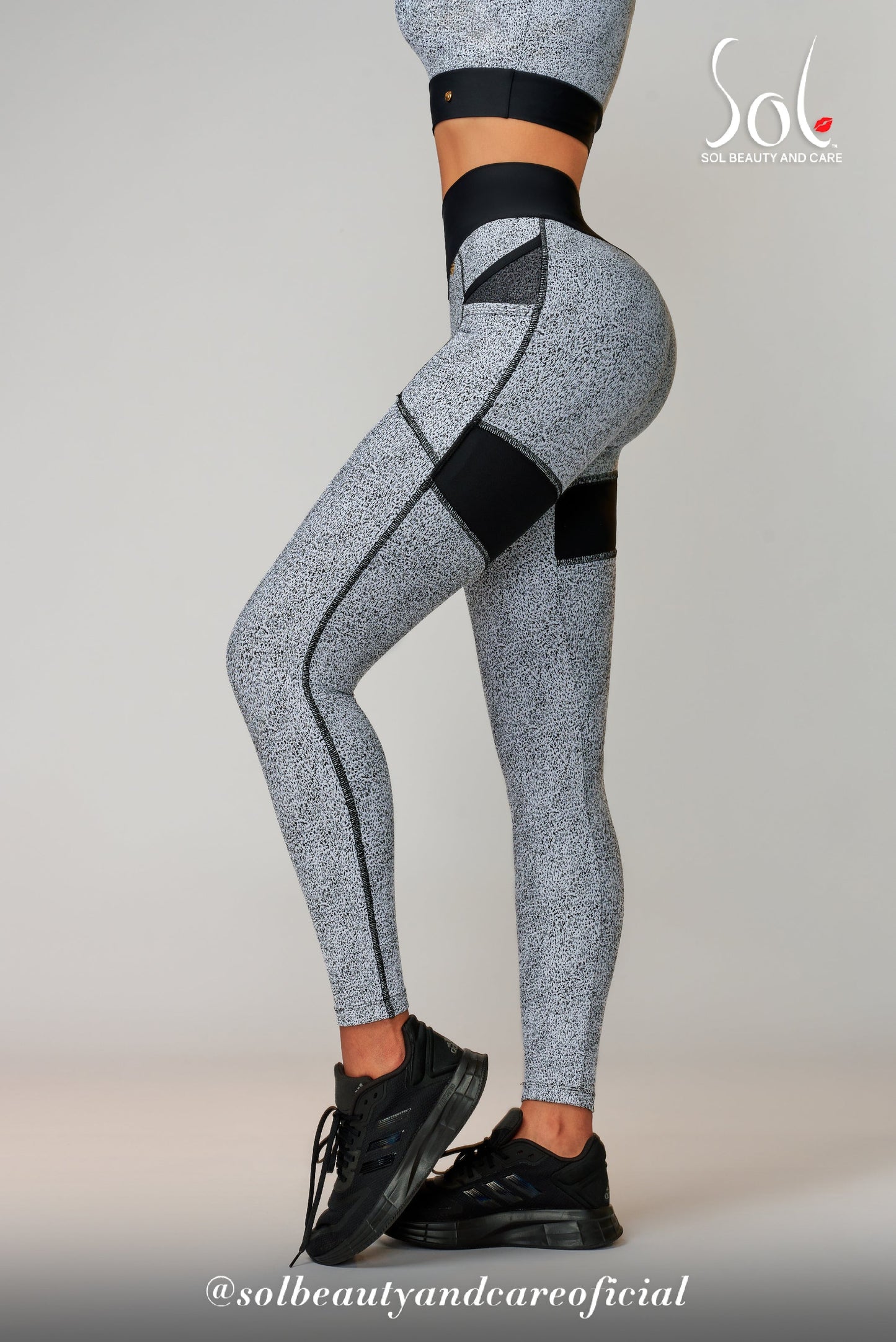 Set Anticelulítico Energy (Minimalistic) - Blanco/Negro