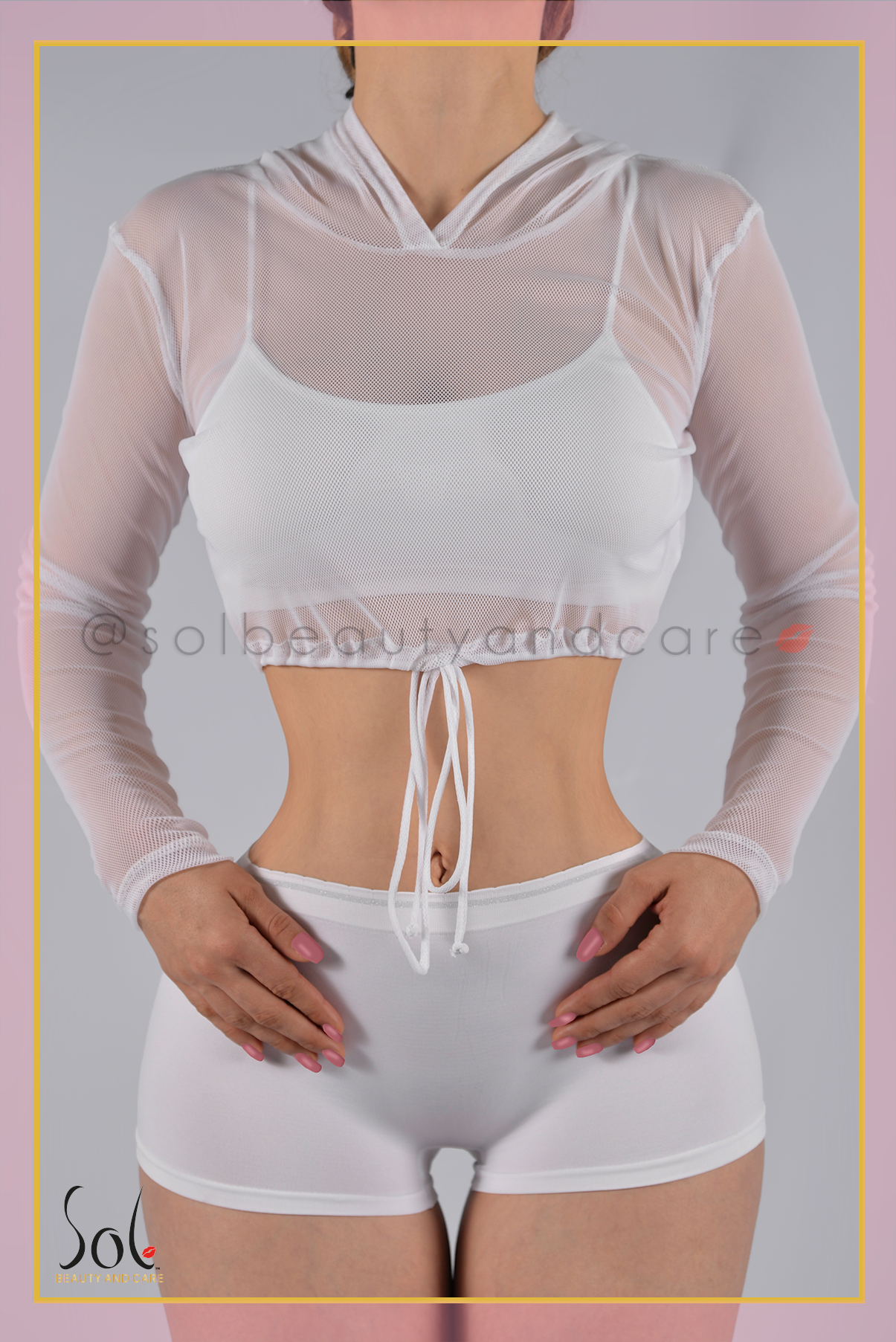 Hoodie de Mesh Michel - Blanco