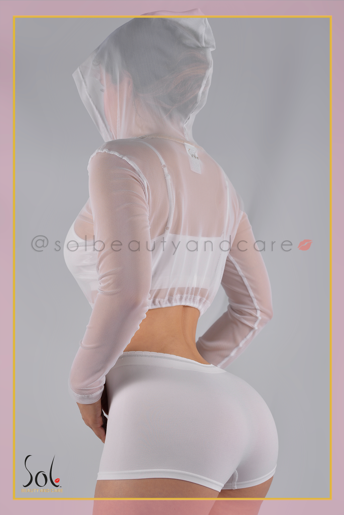 Hoodie de Mesh Michel - Blanco