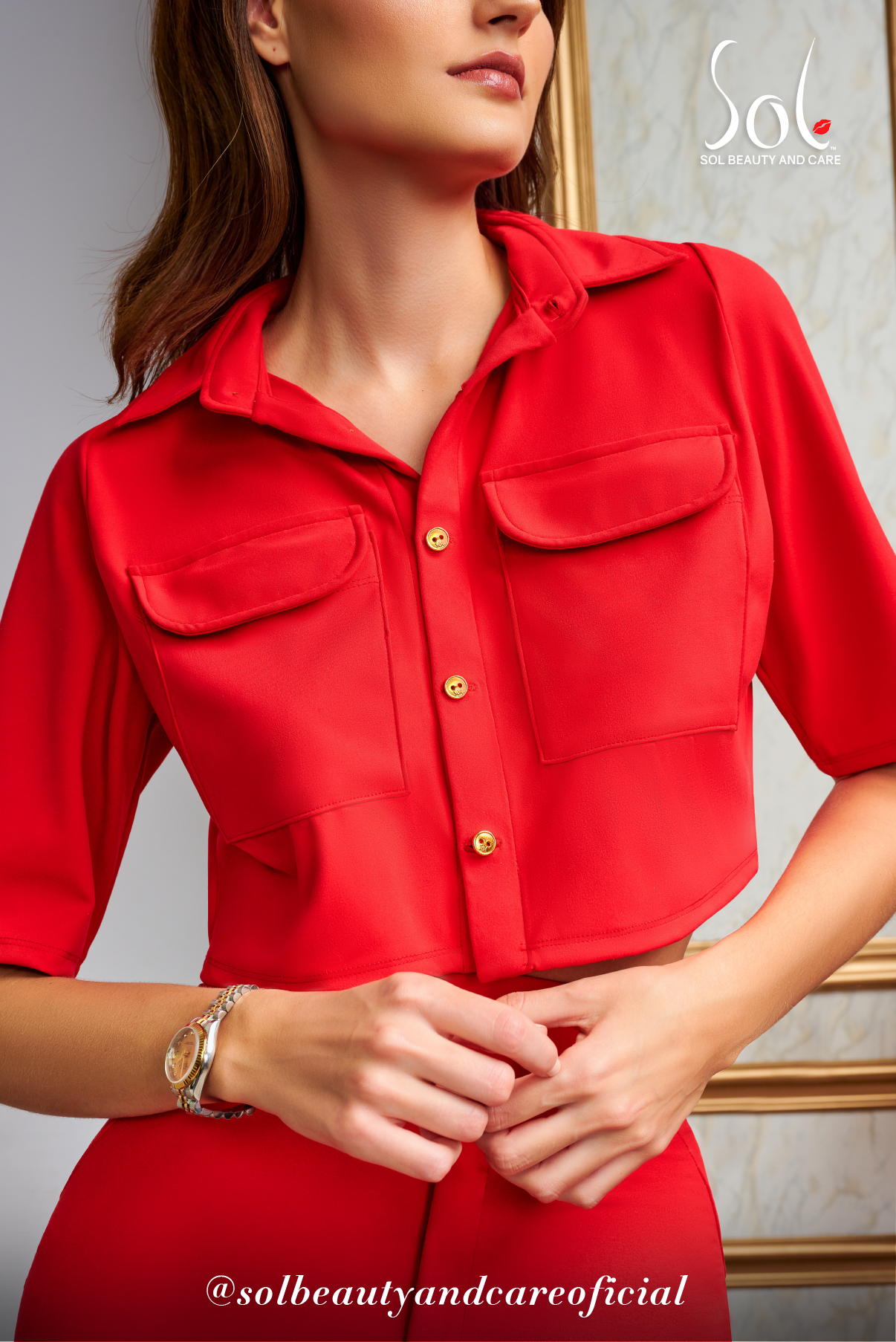 Set Overshirt (Diana) - Rojo