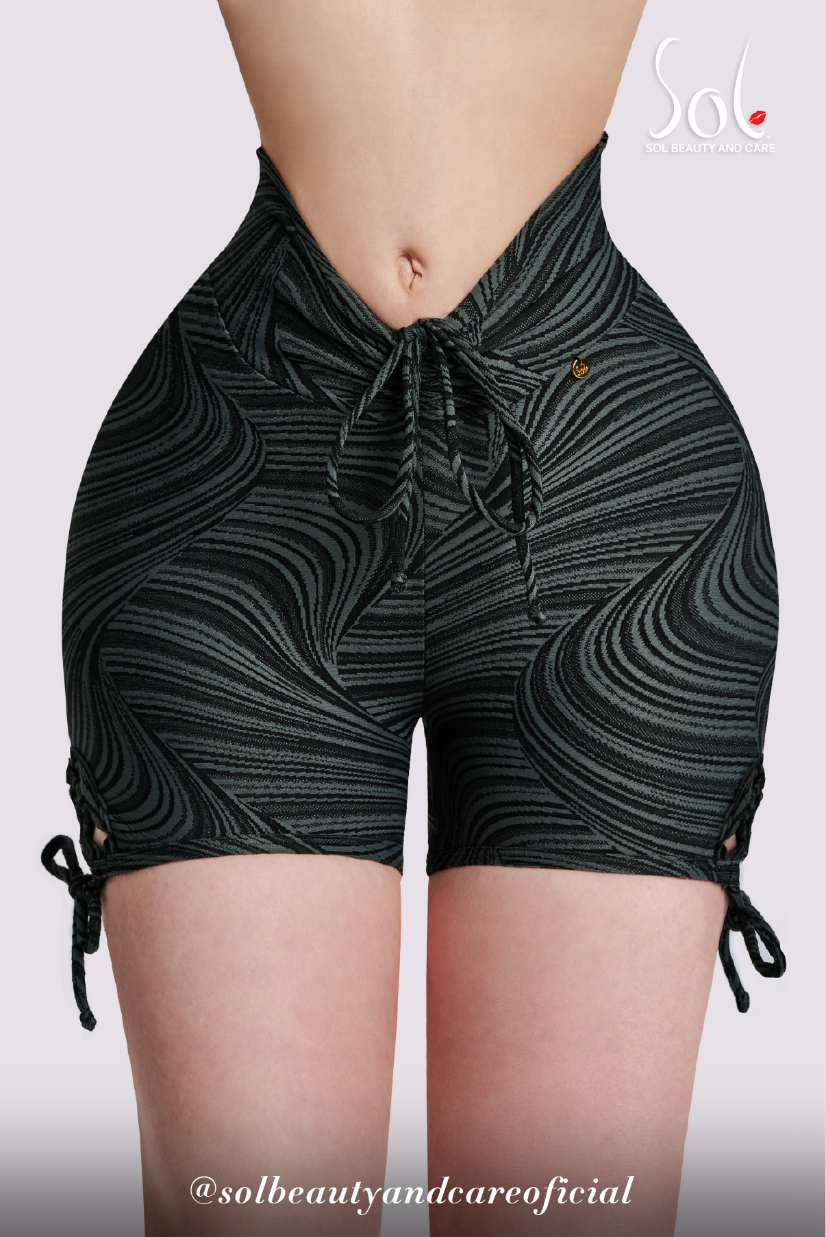 Flow Short con Scrunch (Relief) - Negro/gris