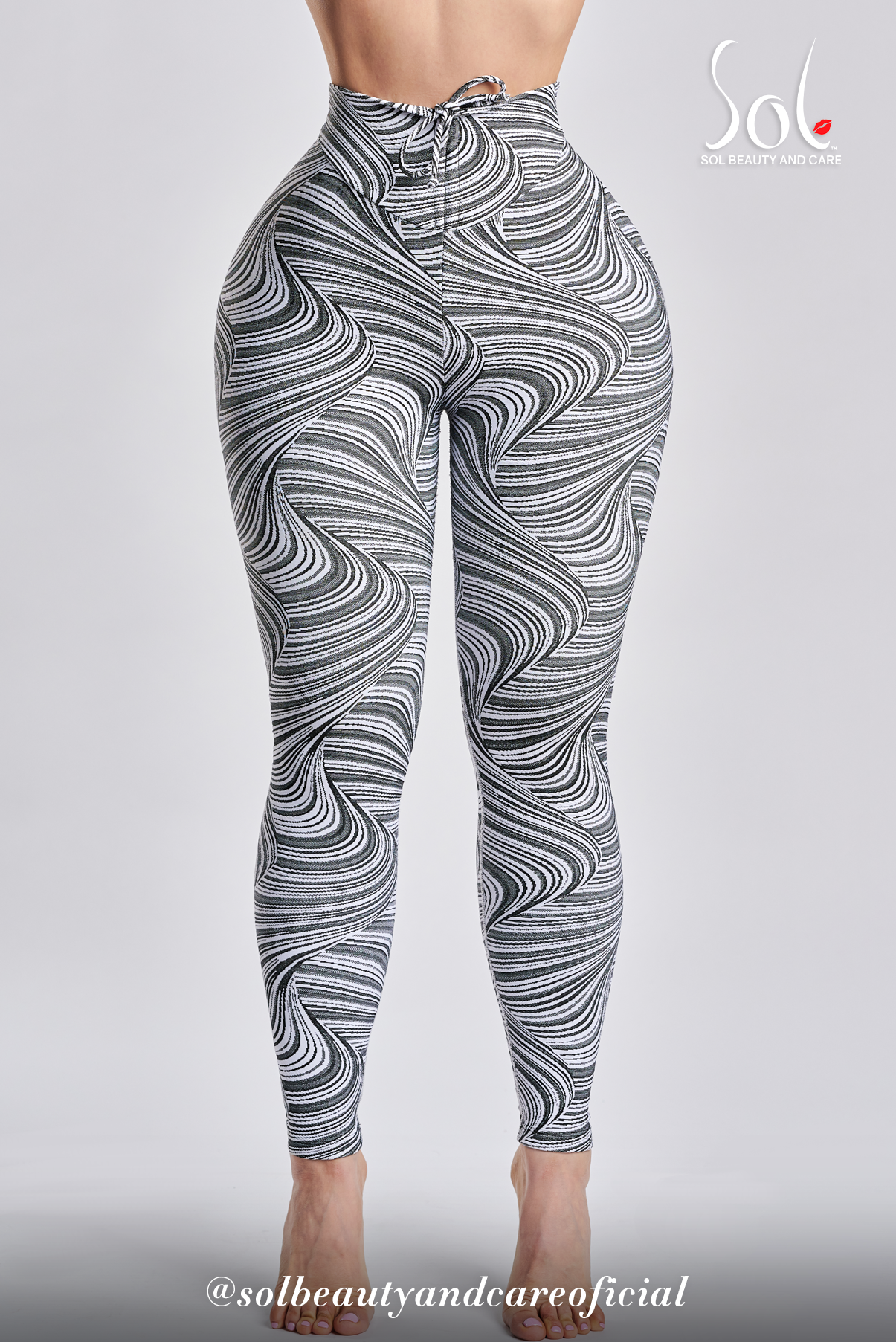 Leggings Anti-Celulíticos con Scrunch (Relief) - Negro/Blanco