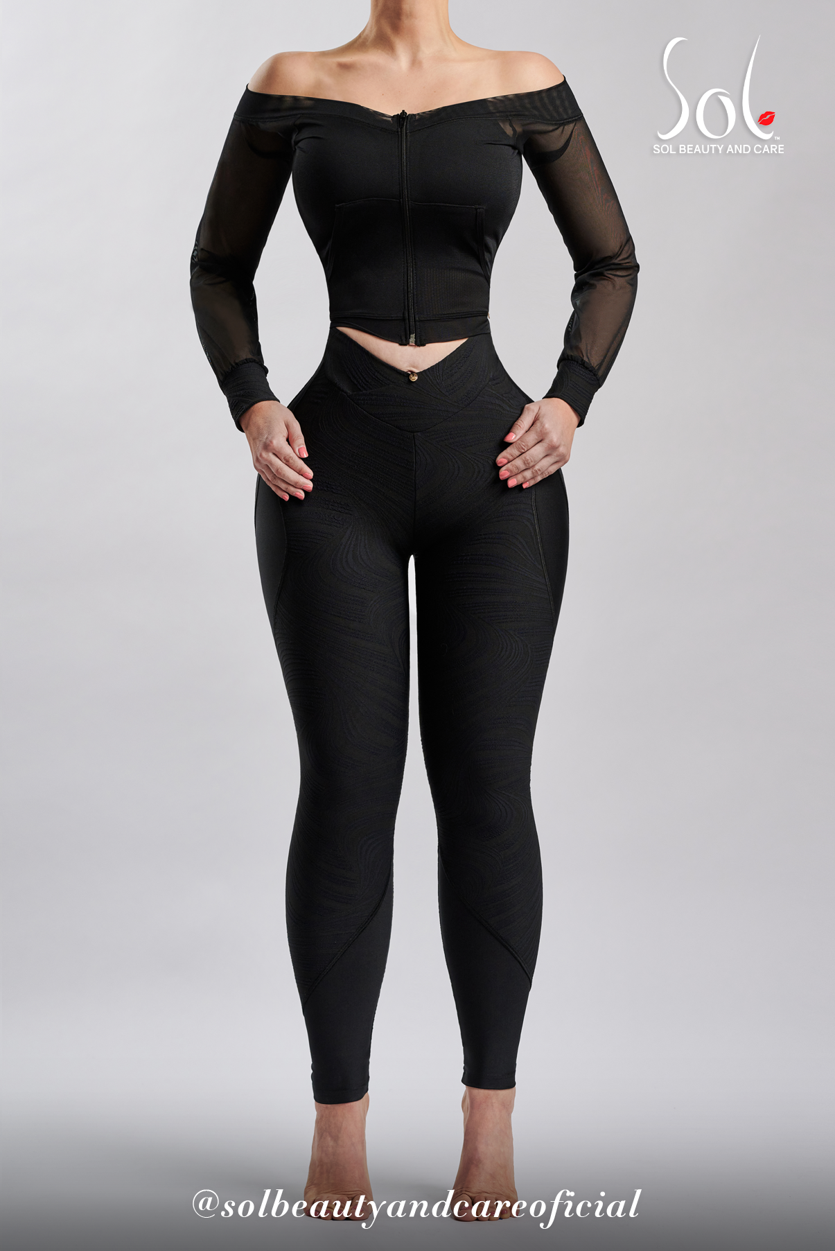 Set Anticelulítico con Scrunch Camila - Negro