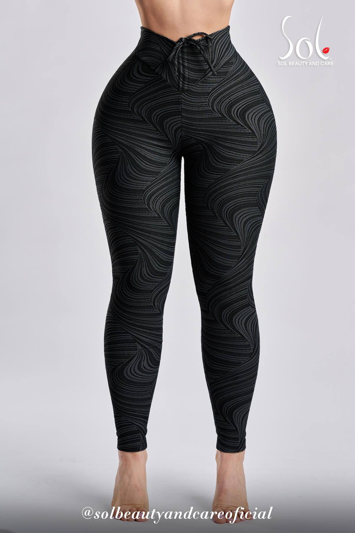 Leggings Anti-Celulíticos con Scrunch (Relief) - Negro/Gris