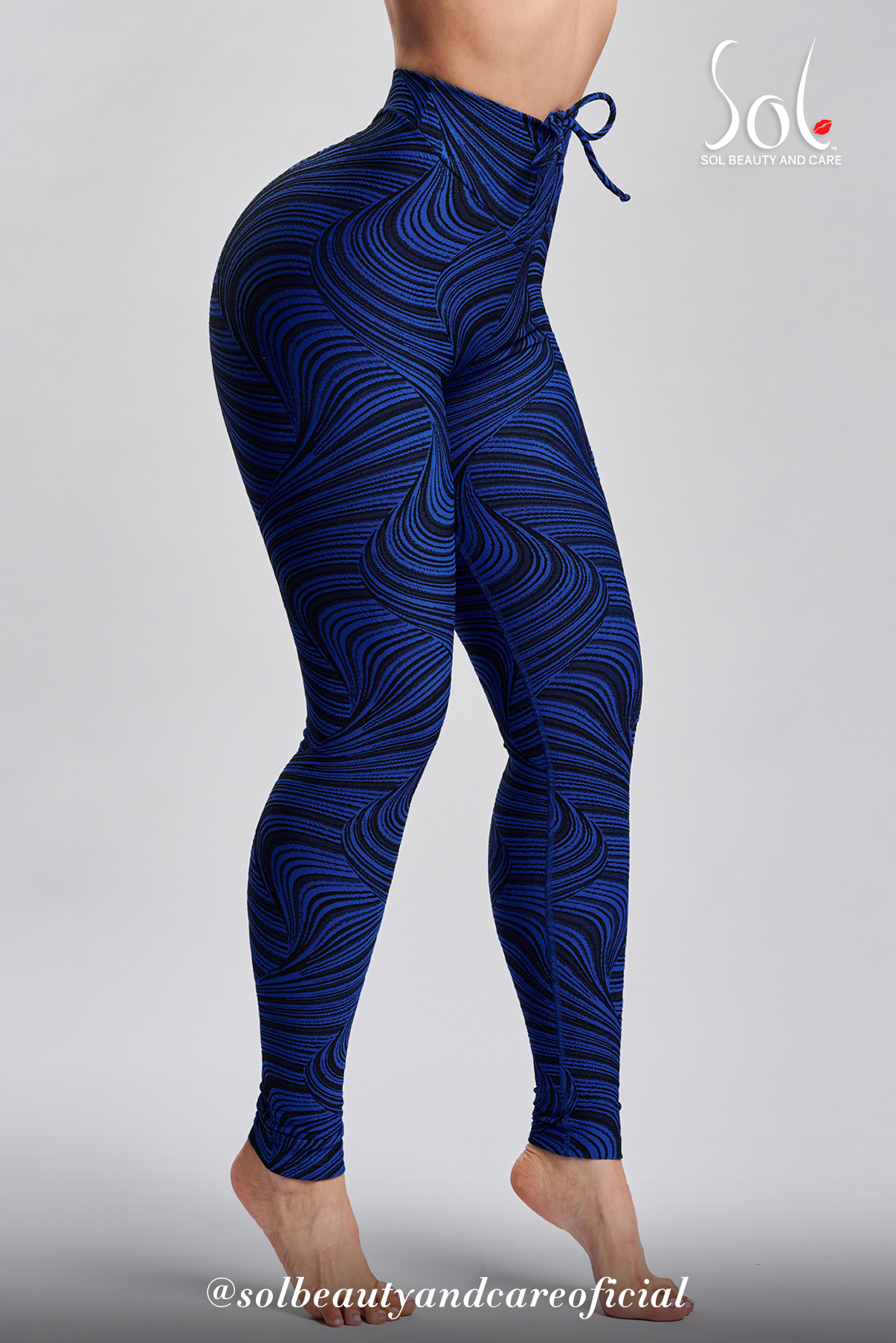 Leggings Anti-Celulíticos con Scrunch (Relief) - Negro/Azul