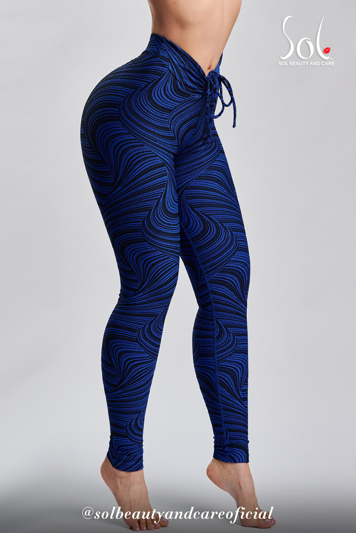 Leggings Anti-Celulíticos con Scrunch (Relief) - Negro/Azul