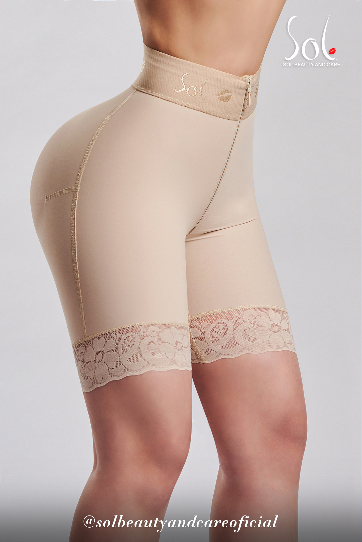 Short Talle Alto Sirena Invisible con Cierre