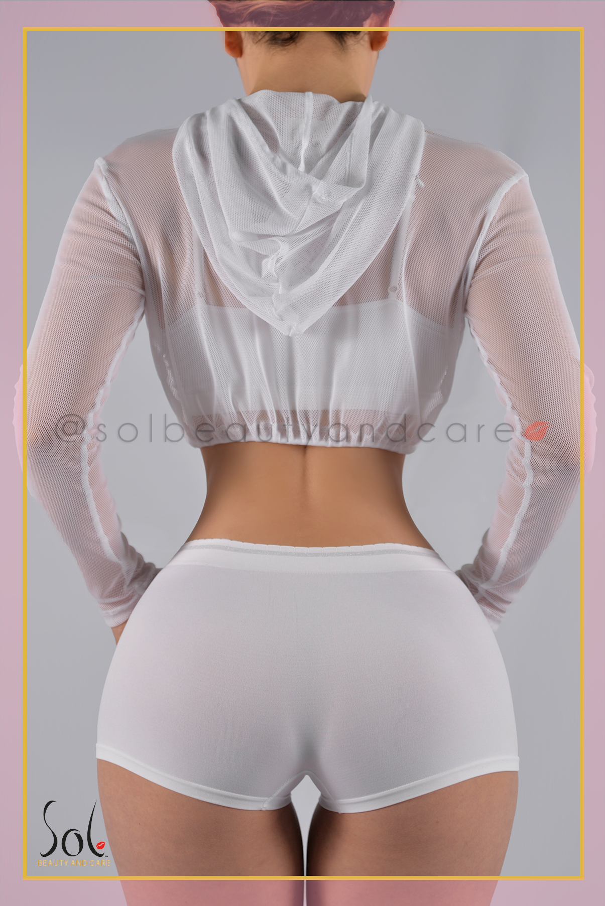 Hoodie de Mesh Michel - Blanco